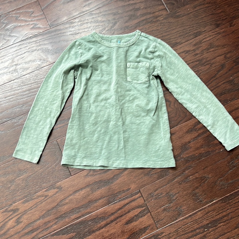 J Crew boys green washed long sleeve